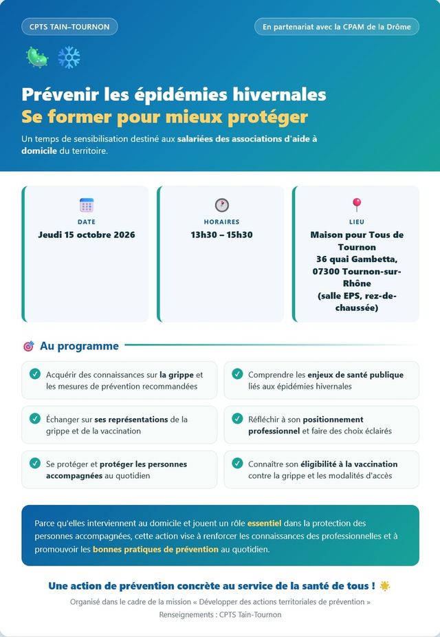 Prévention des épidémies hivernales : une action de sensibilisation sur le territoire !